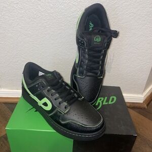 New With Box Psychworld Low Pro Dunk Shoe Black Green Size‎ 11